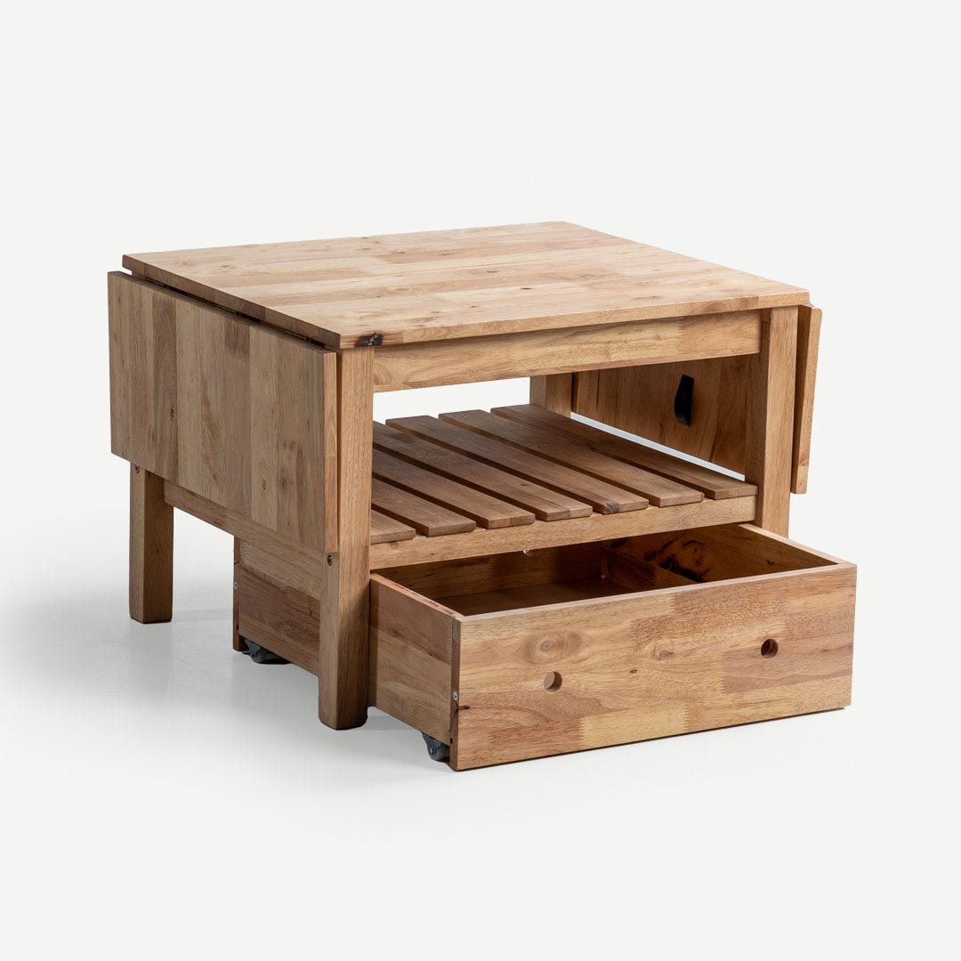 Linove Center Table with Drawer Natural