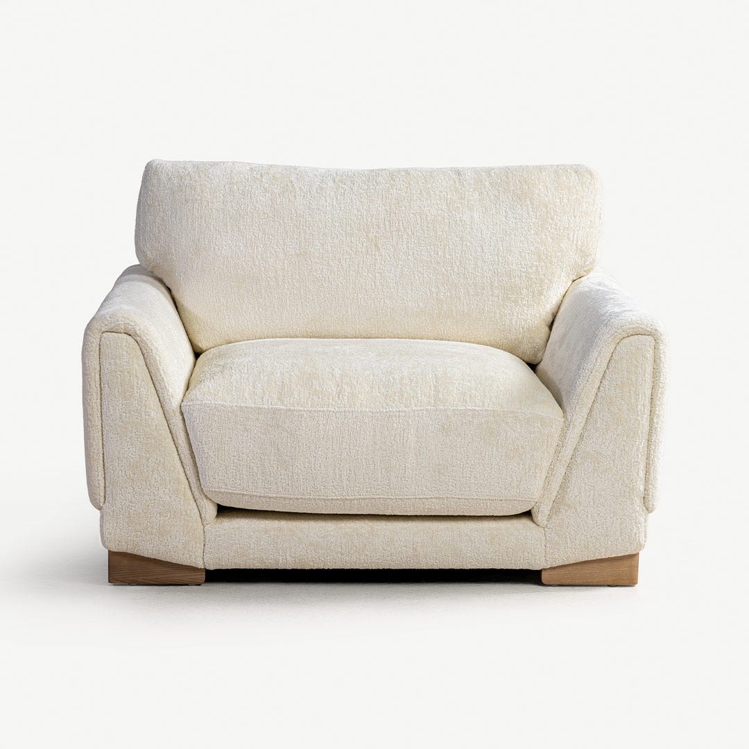Livyana 1 Seater Sofa Ivory