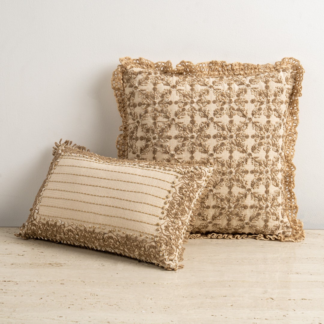 Lobein Embroidered Cushion - 30x50cm