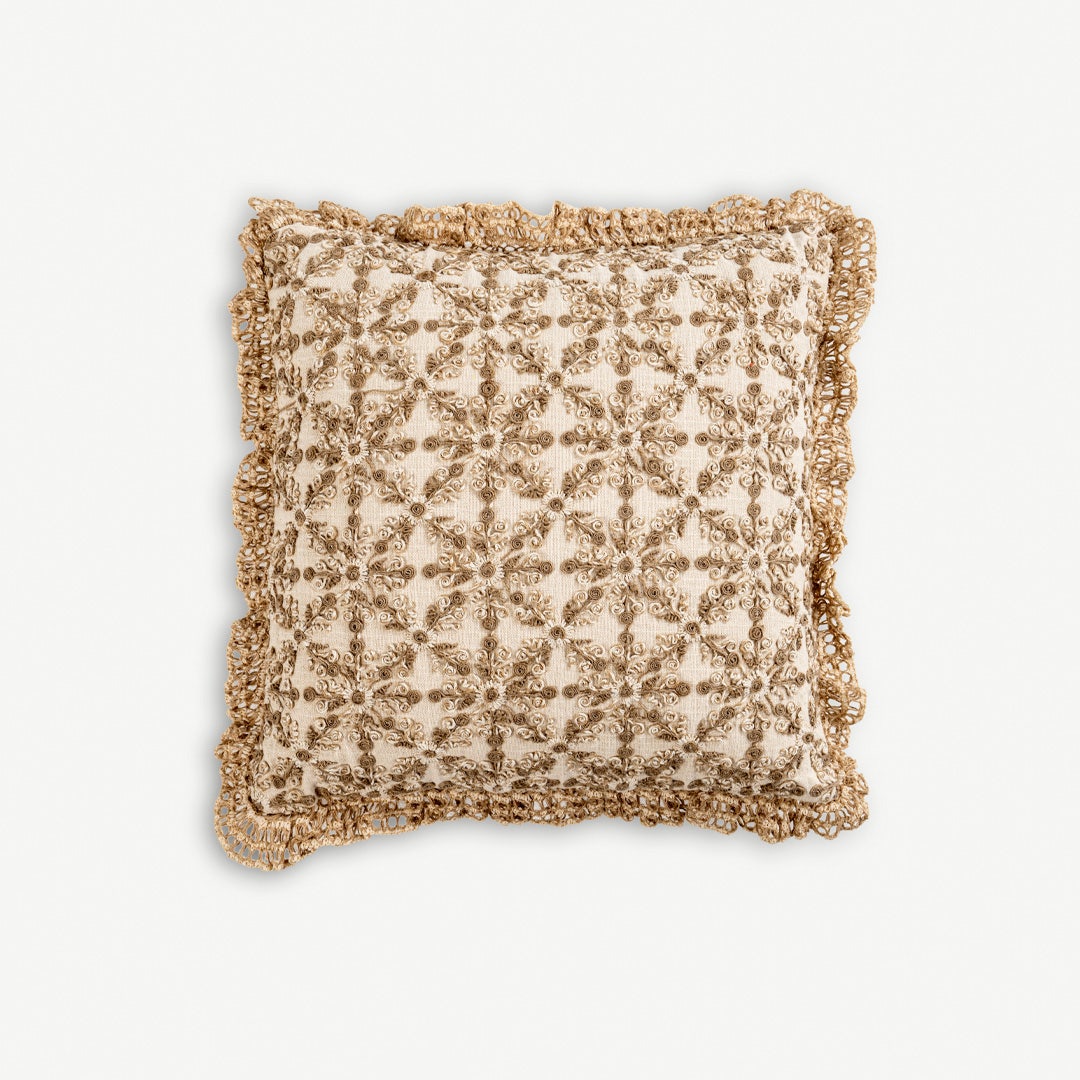 Lobein Embroidered Cushion - 50x50cm