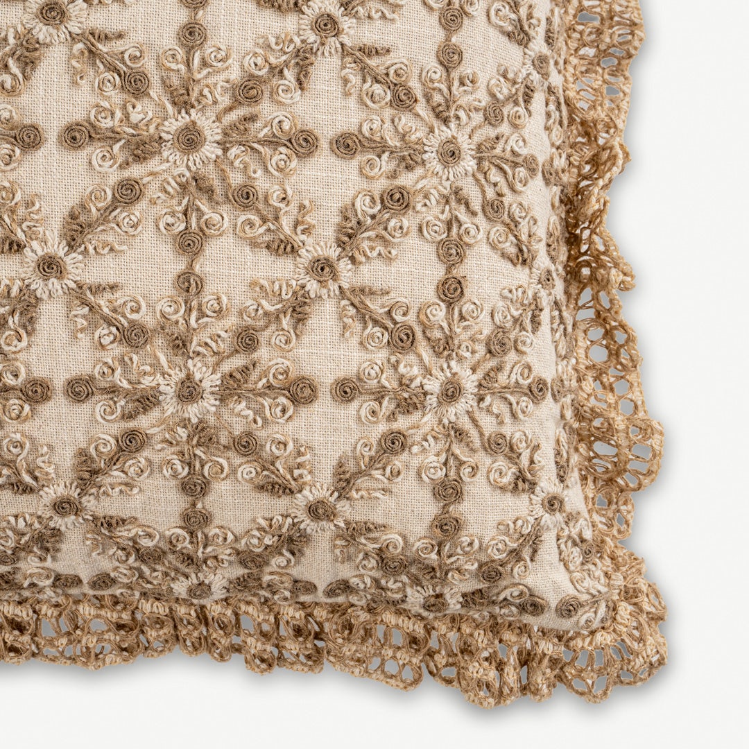 Lobein Embroidered Cushion - 50x50cm
