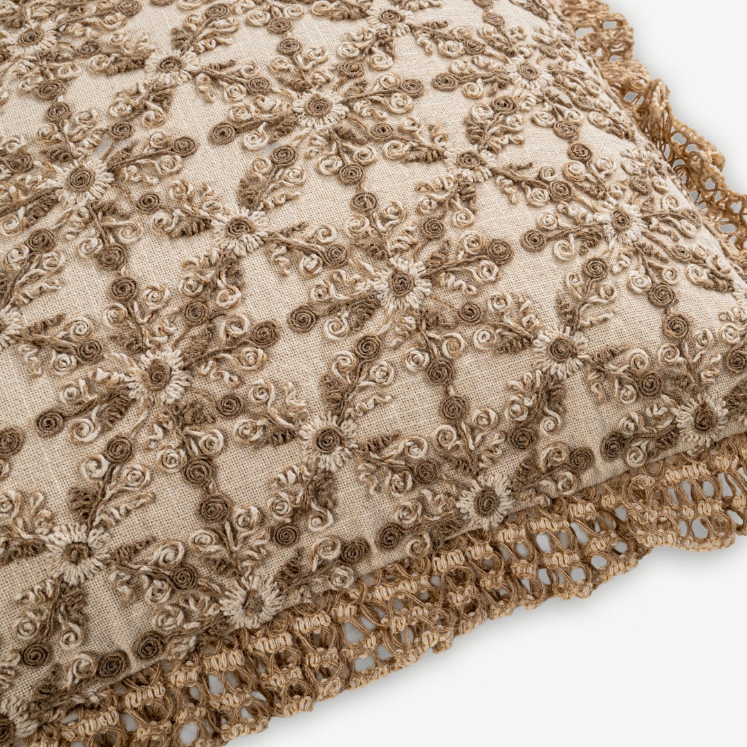 Lobein Embroidered Cushion - 50x50cm