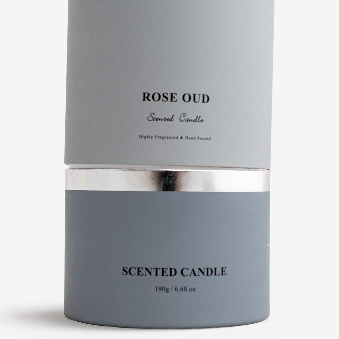 Logi Scented Jar Candle 190g-Rose & Oud