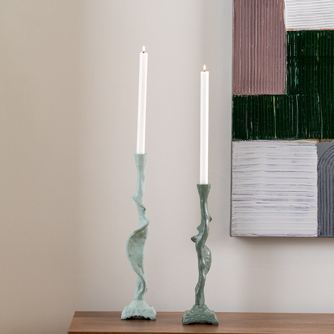 Lonele Candle Holder Pastel Green -45cm