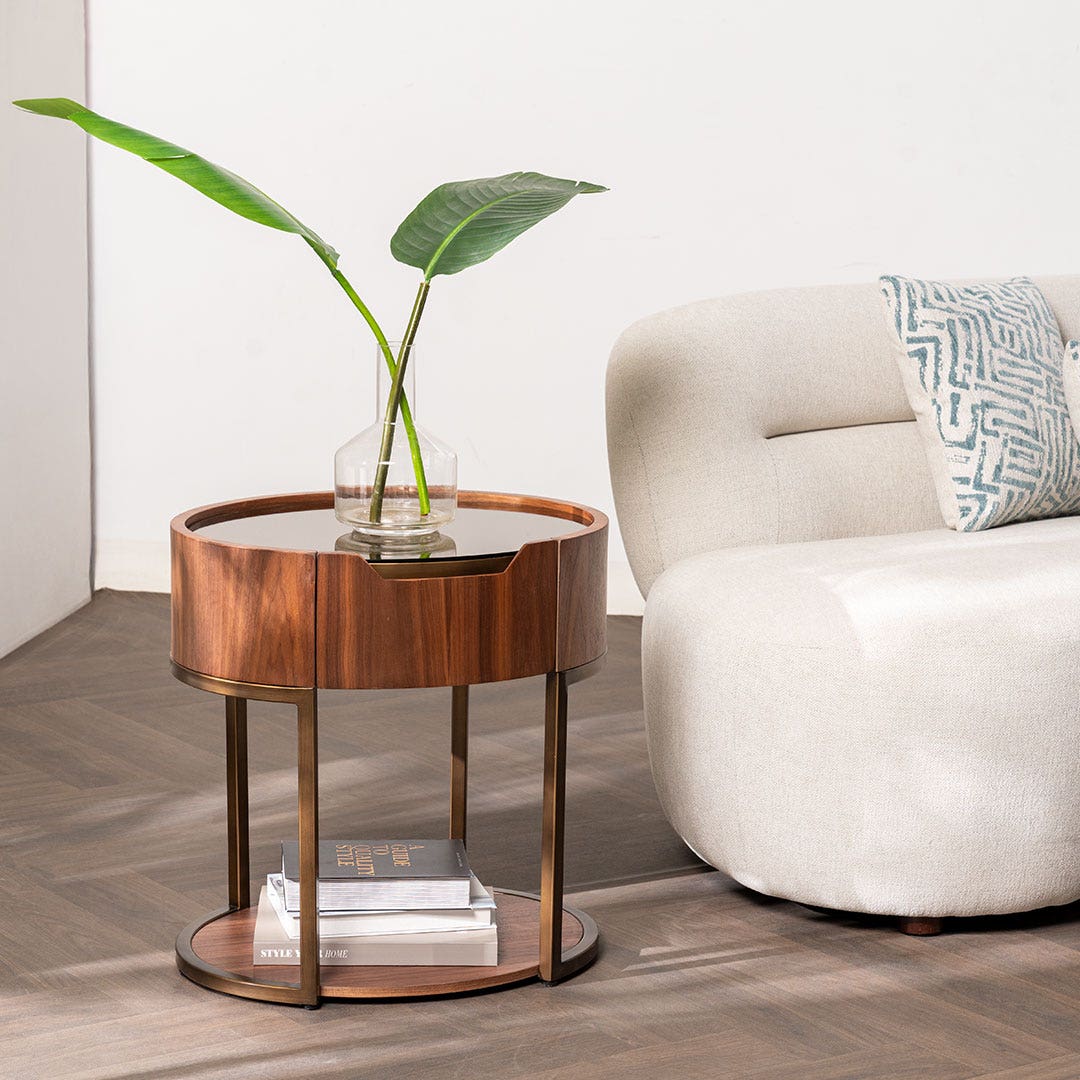 Lorenze End Table Walnut