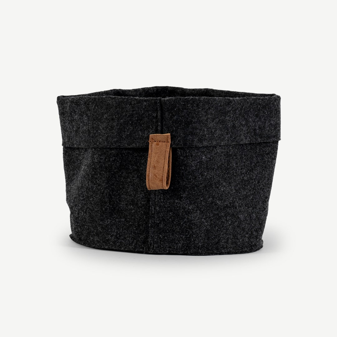 Loresh Storage Basket Black 20x16cm