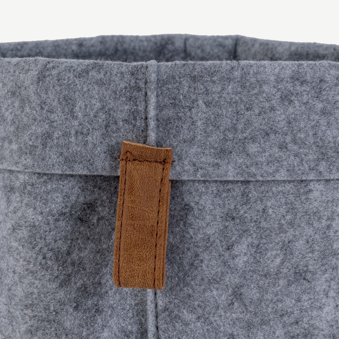 Loresh Storage Basket Pstl Grey 18x13cm