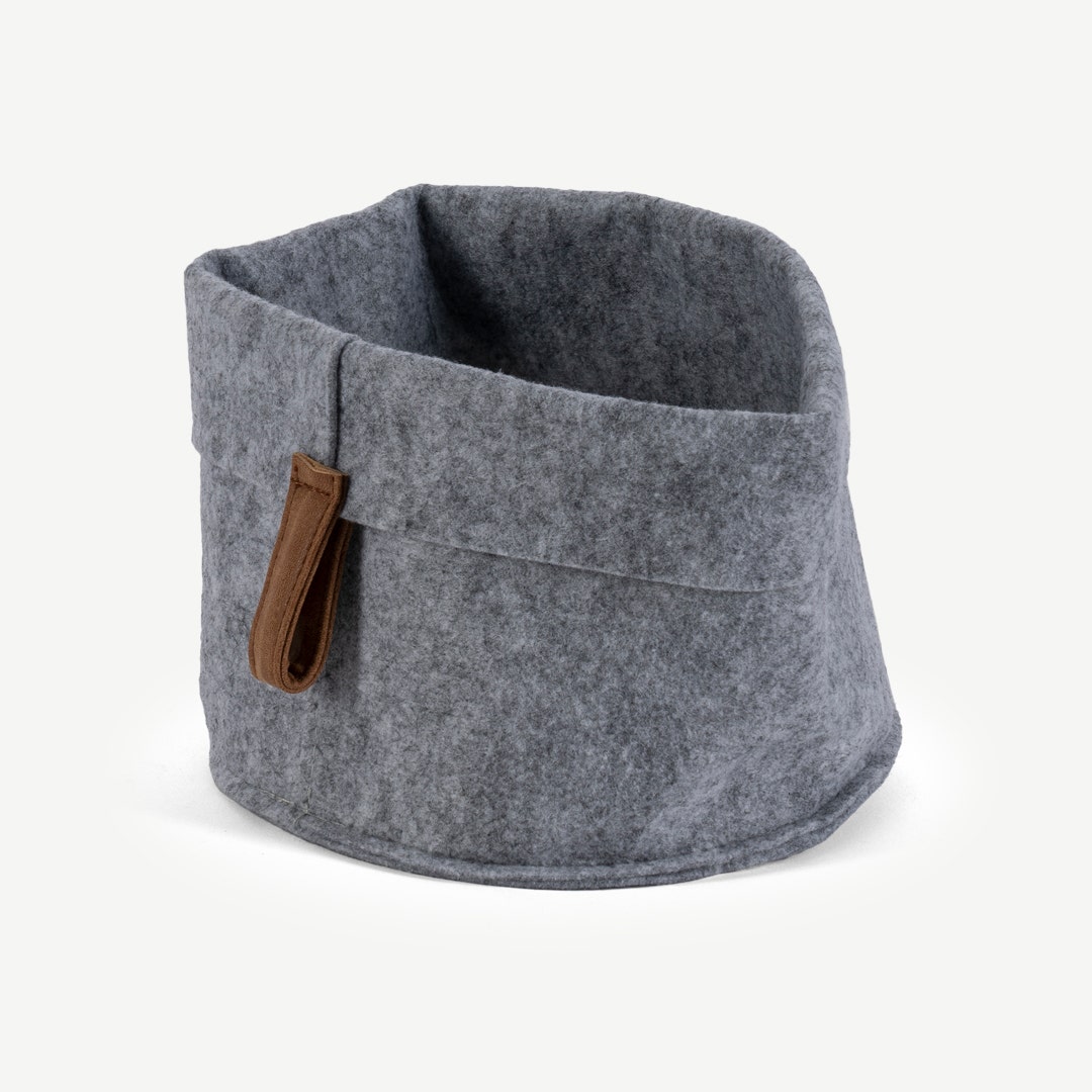 سلة تخزين لوريش رمادية باستل 20x16 سم