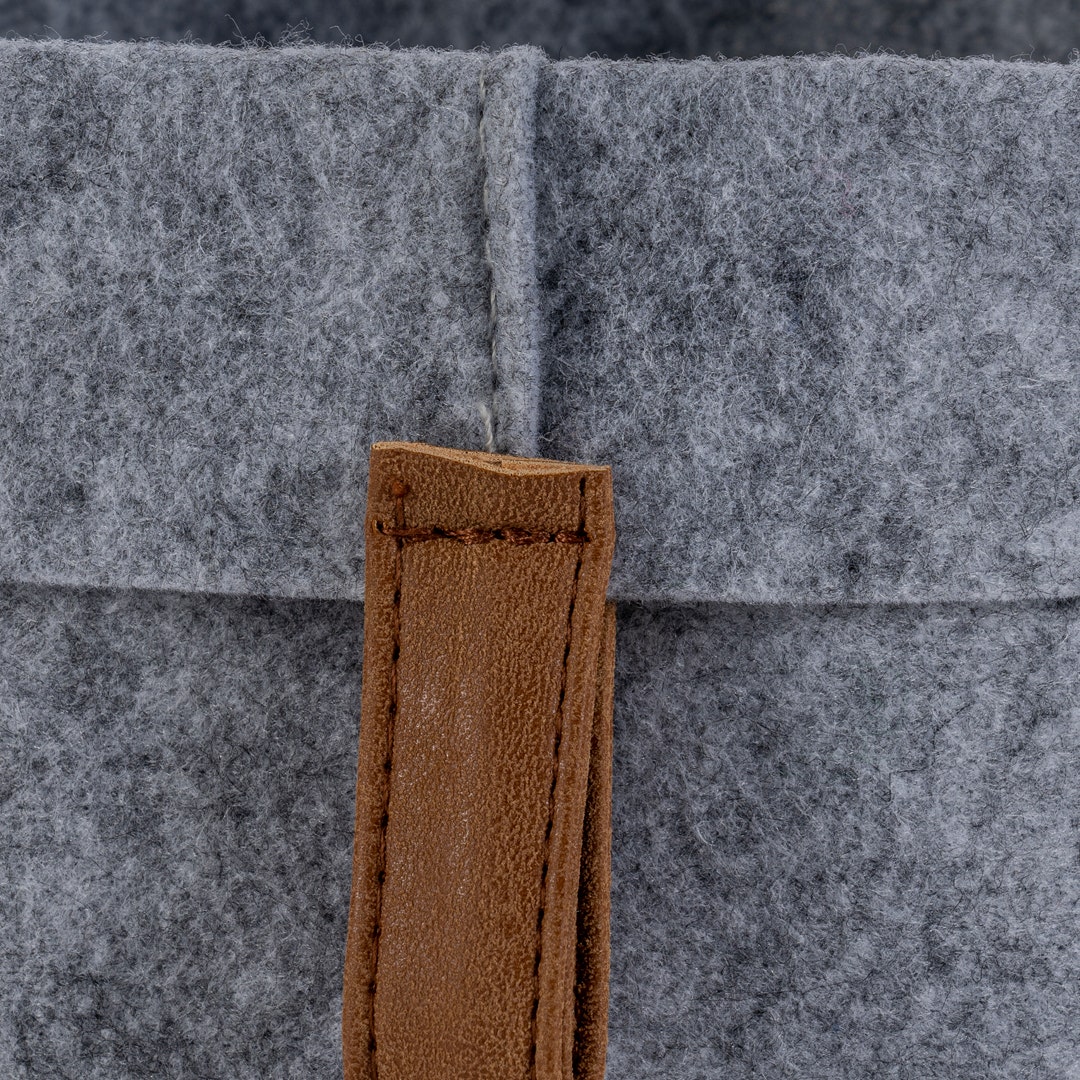 سلة تخزين لوريش رمادية باستل 20x16 سم