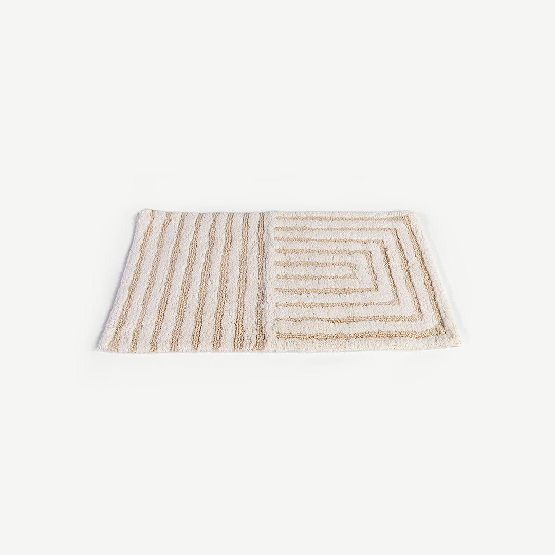 Lorev Tufted Bathmat Beige- 50x80cm