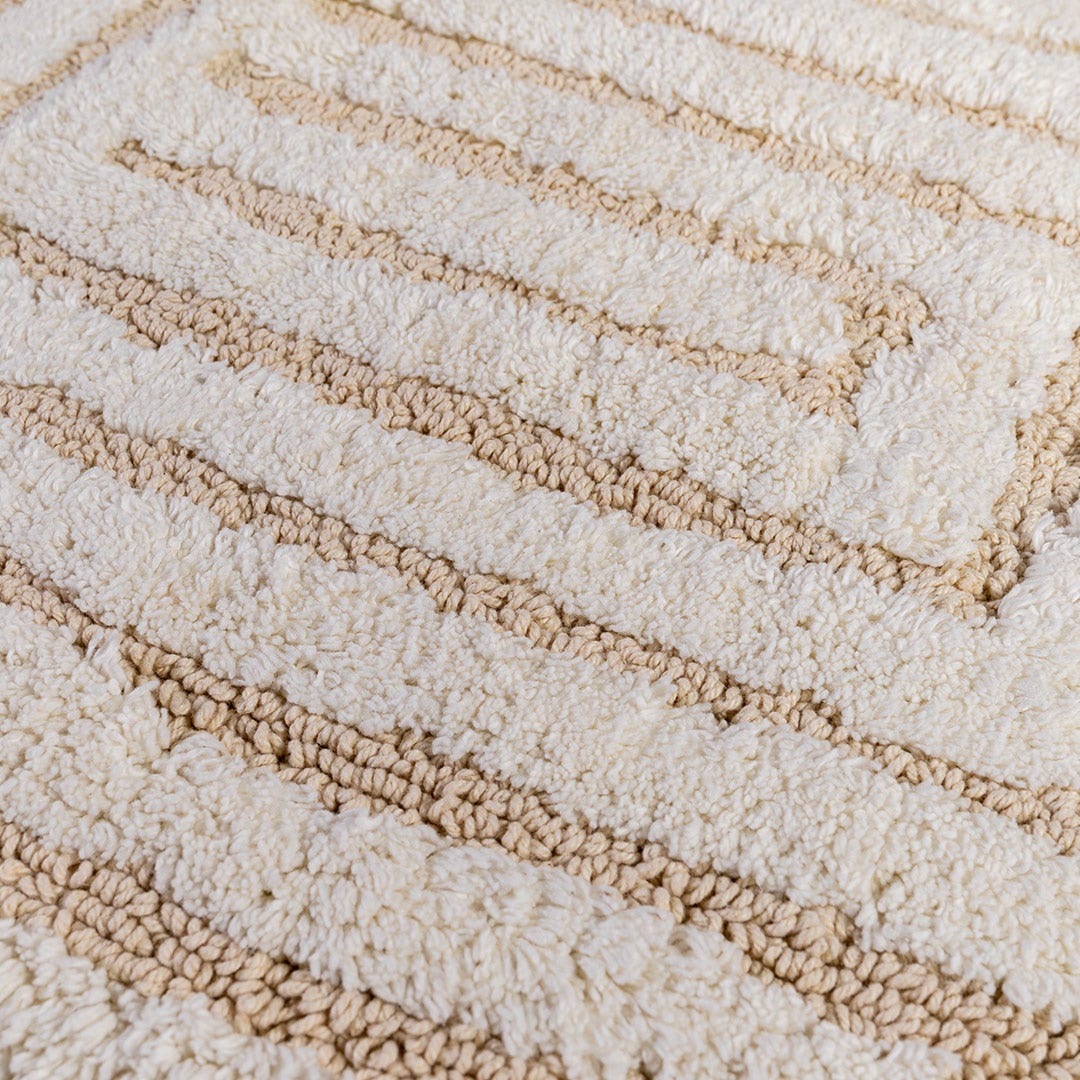Lorev Tufted Bathmat Beige- 50x80cm