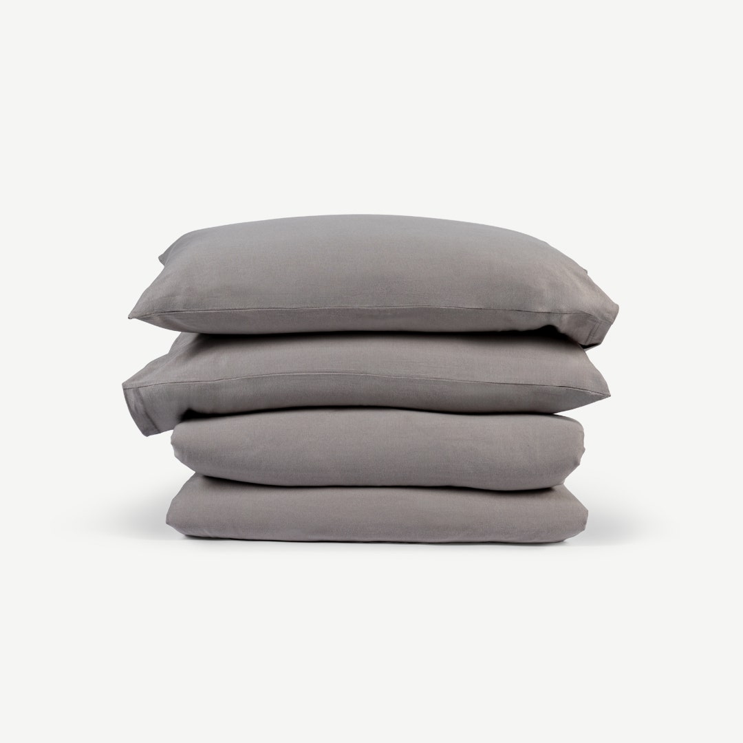 Loria Duvet Cover Set Grey