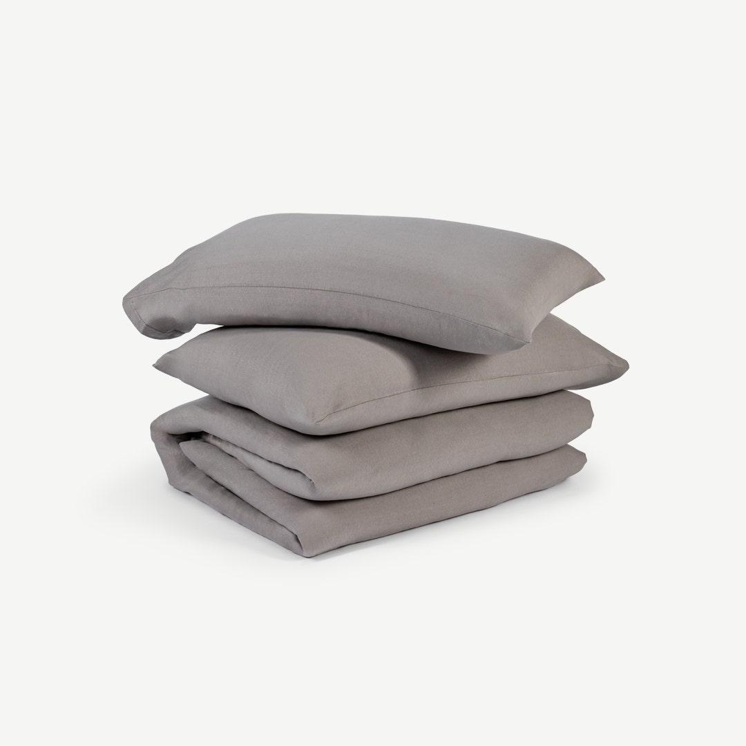 Loria Duvet Cover Set Grey