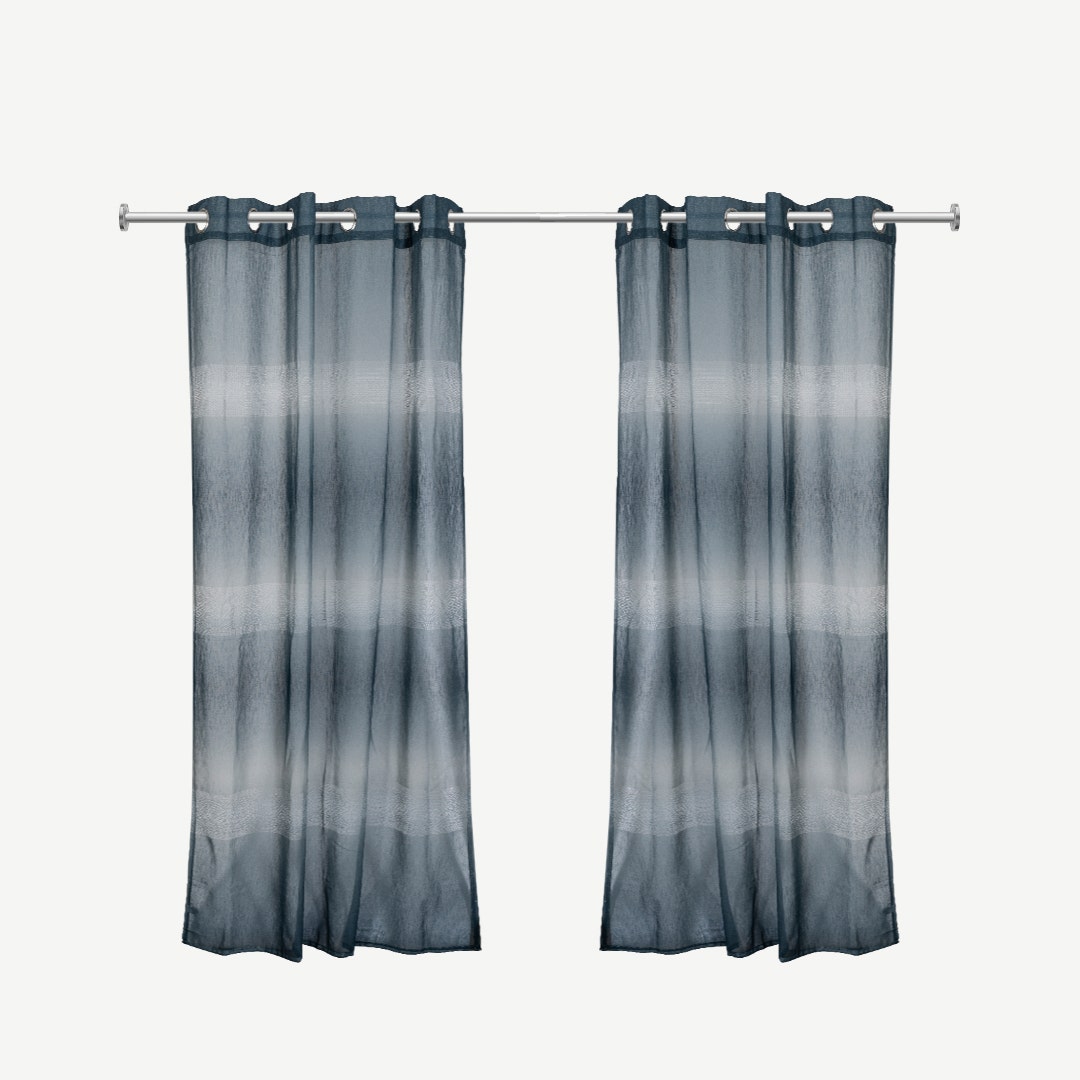 Lozen Sheer Curtain Pair Teal-265x135cm