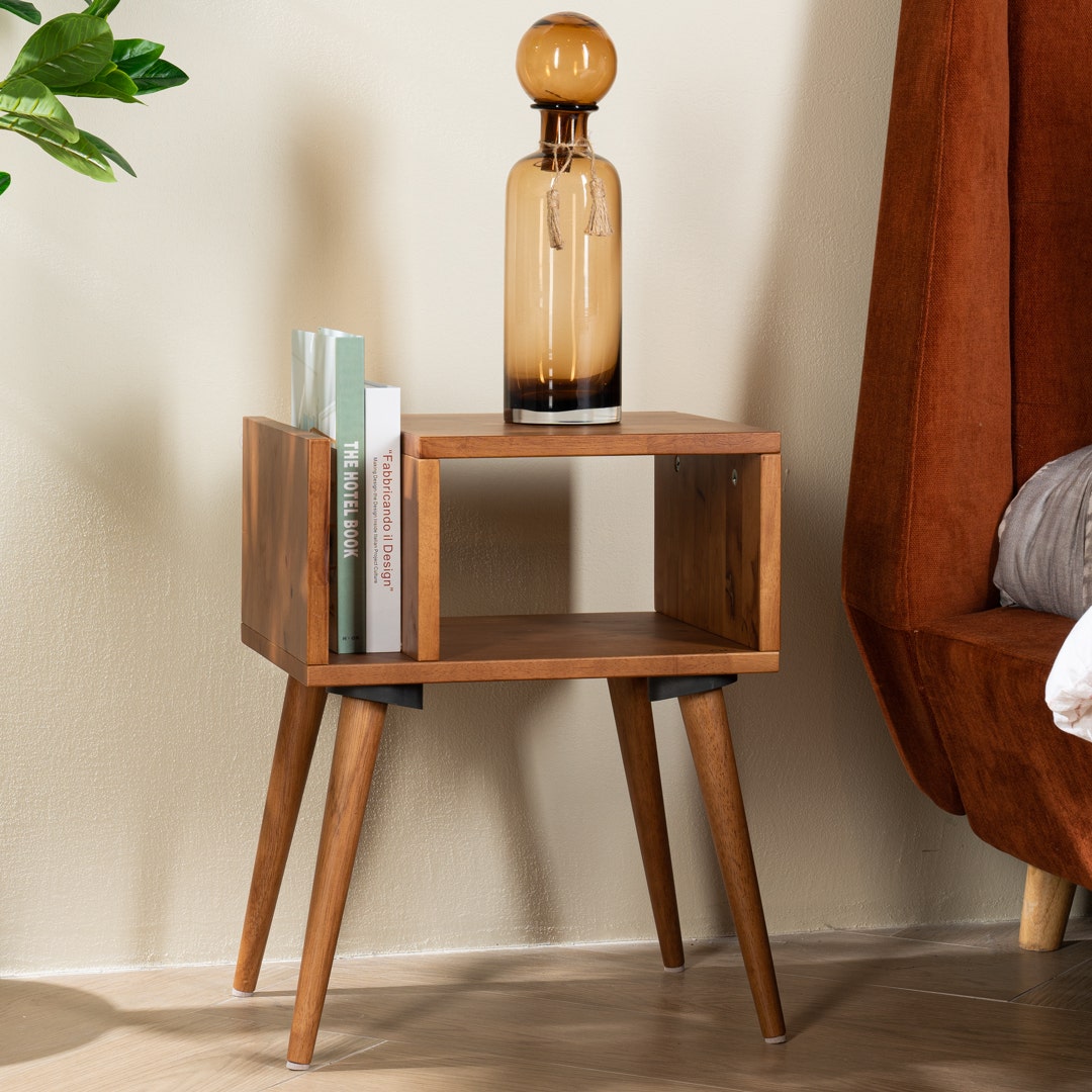 Luana Bedside Table Walnut