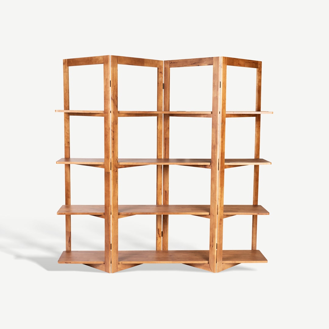 Luana Zig-Zag Bookshelf Walnut