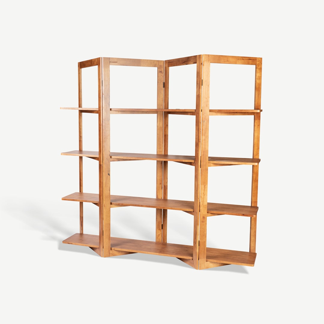 Luana Zig-Zag Bookshelf Walnut