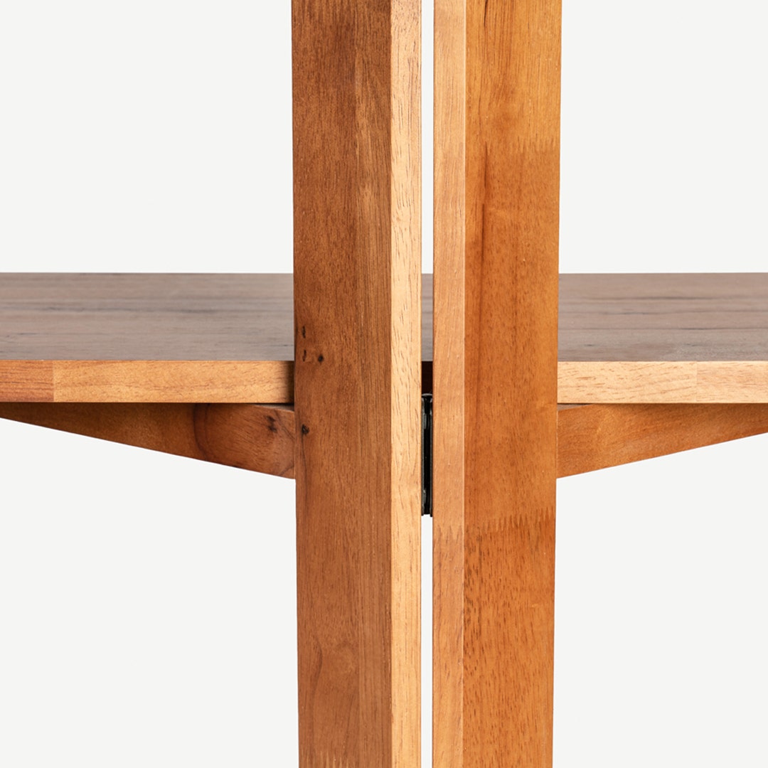 Luana Zig-Zag Bookshelf Walnut