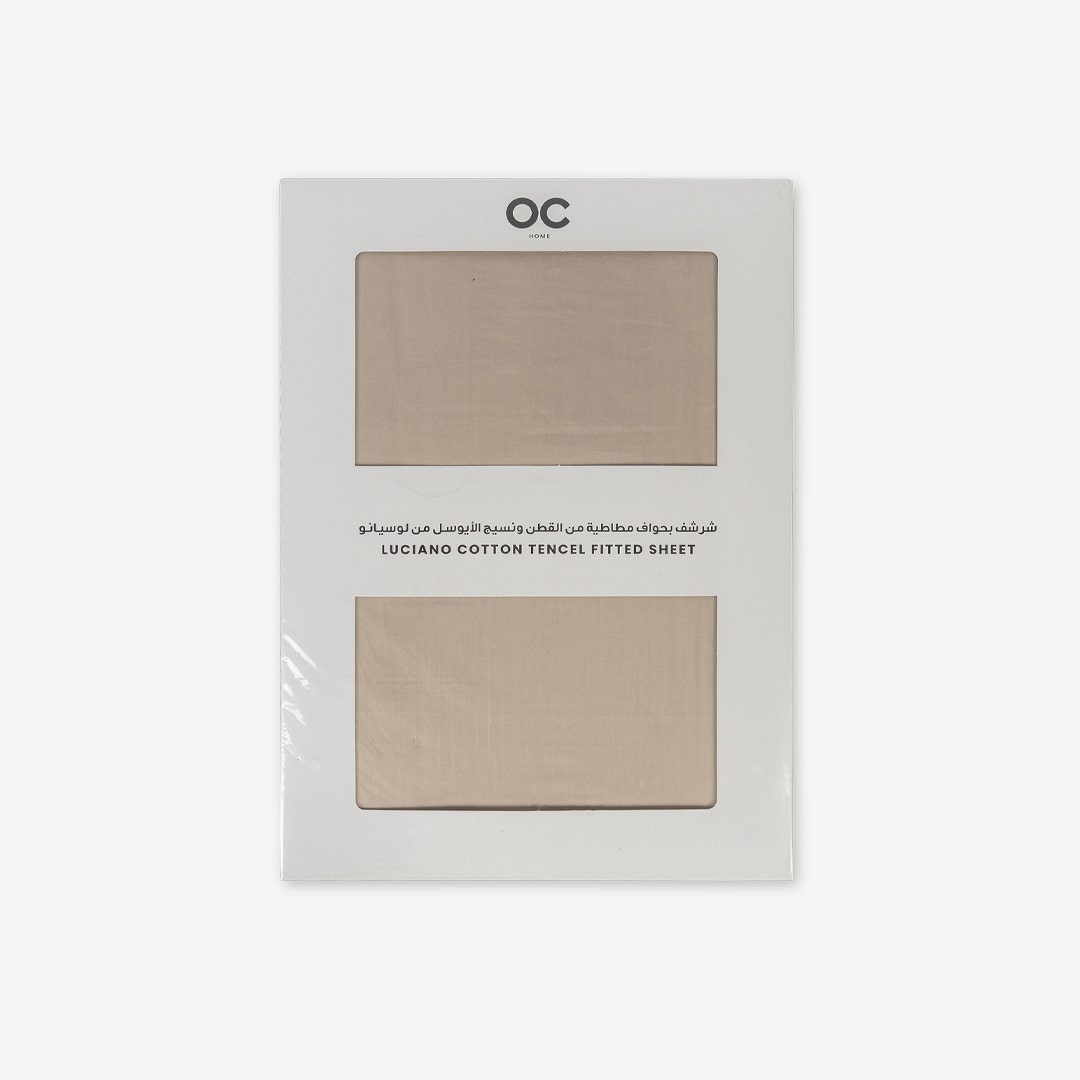 Luciano Cotton Tencel Fitted Sheet -Grey