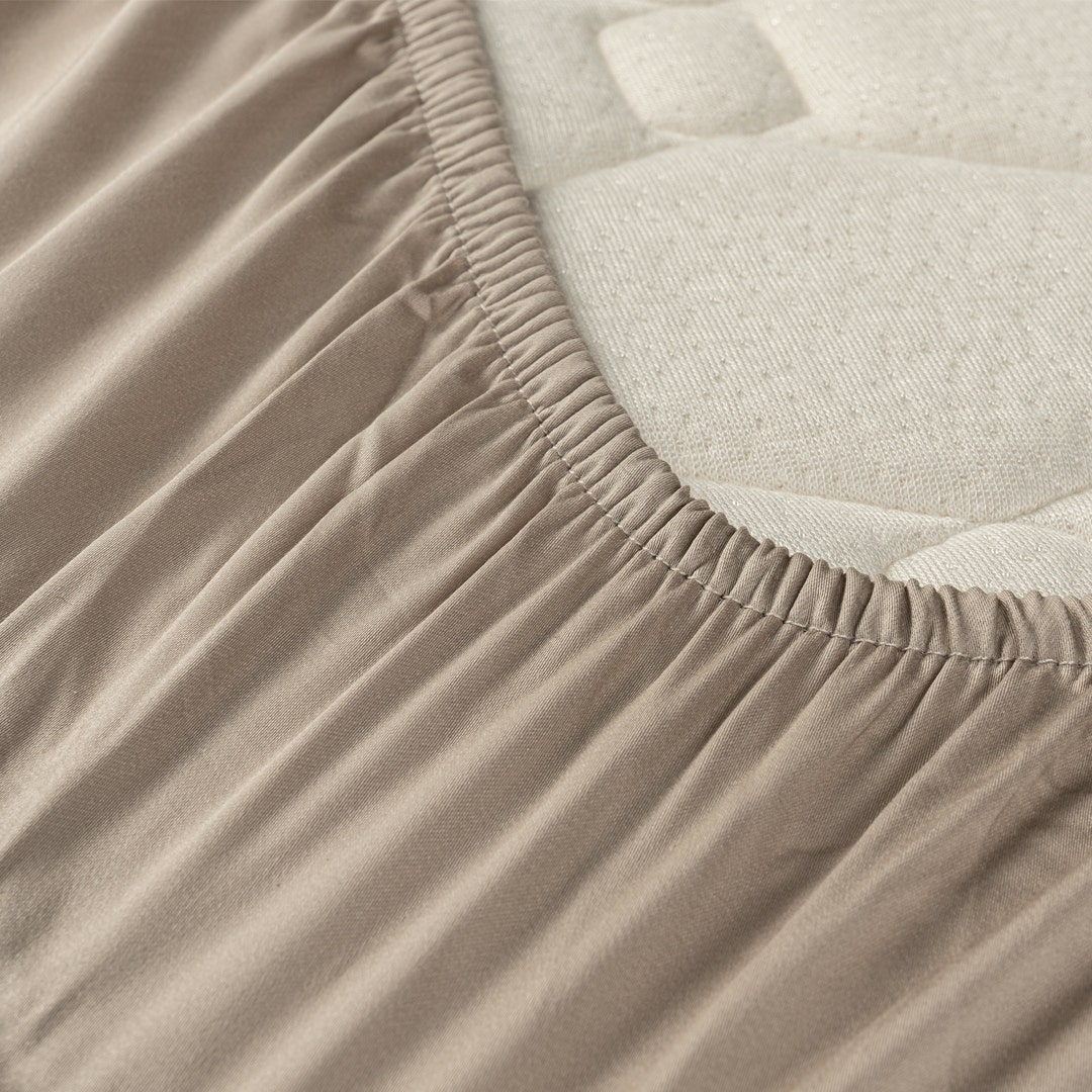 Luciano Cotton Tencel Fitted Sheet -Grey