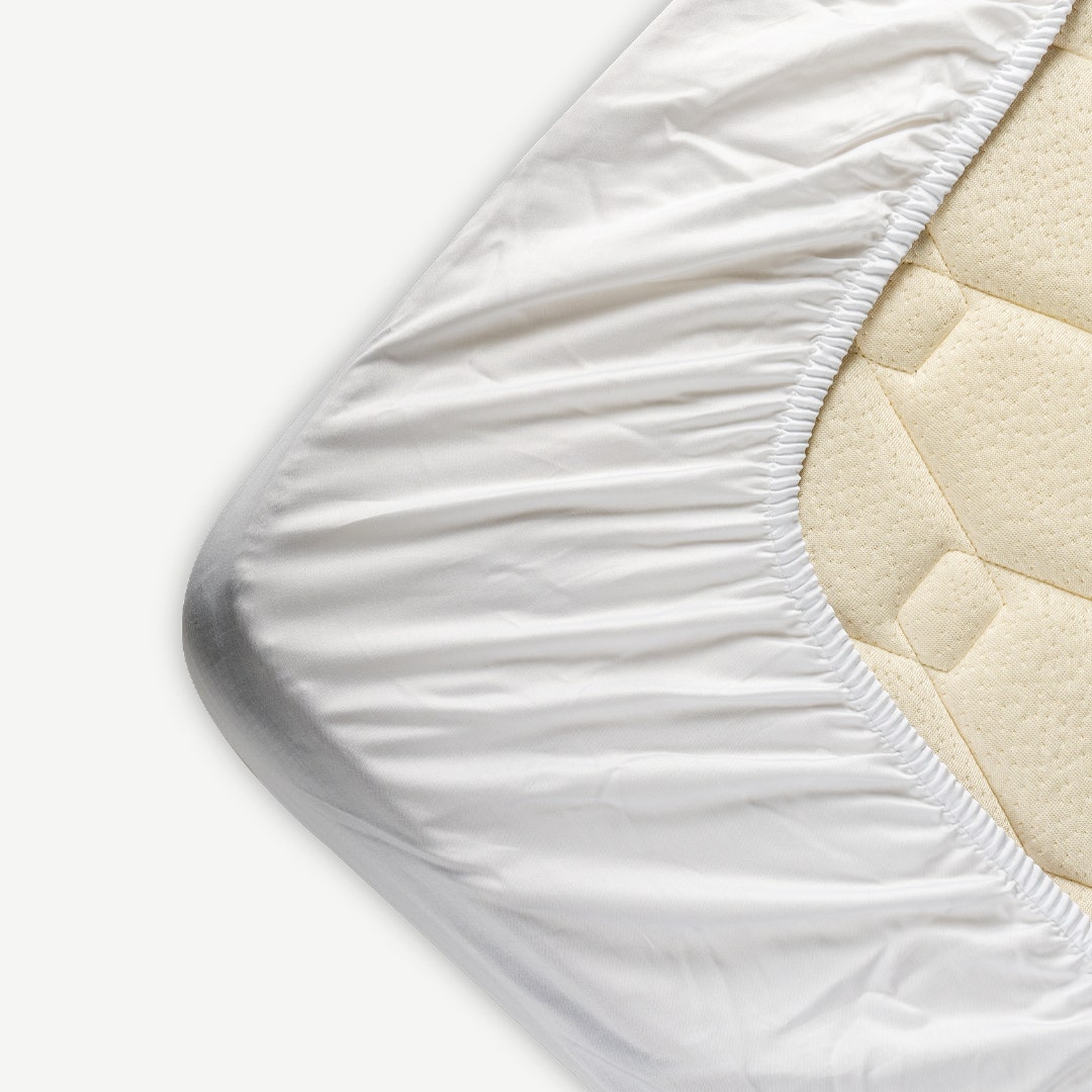 Luciano Cotton Tencel Fitted Sheet -White