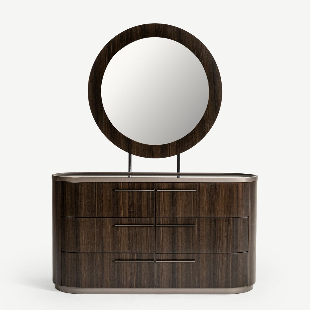 Lumien Dresser with Mirror Brown