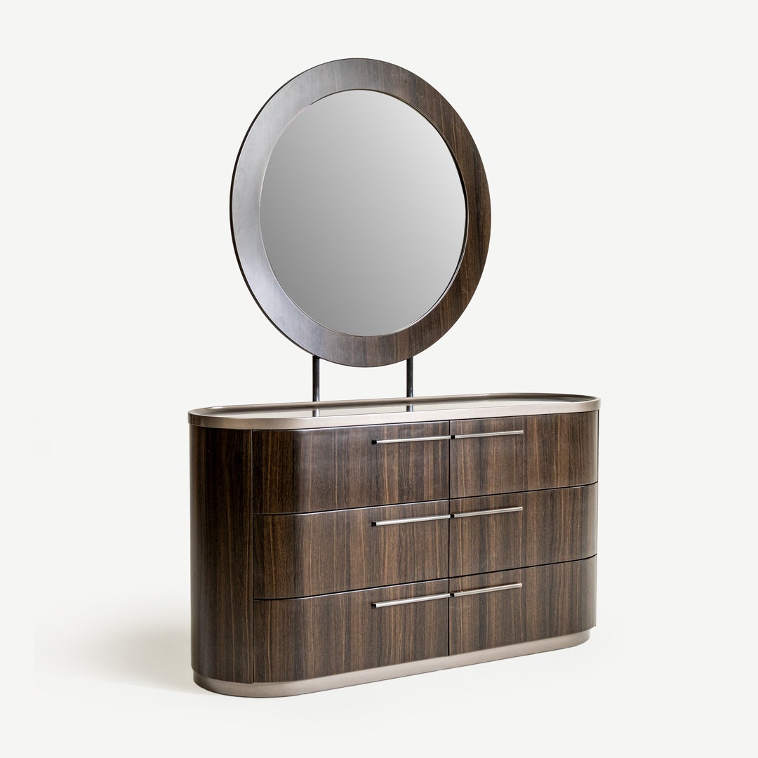 Lumien Dresser with Mirror Brown
