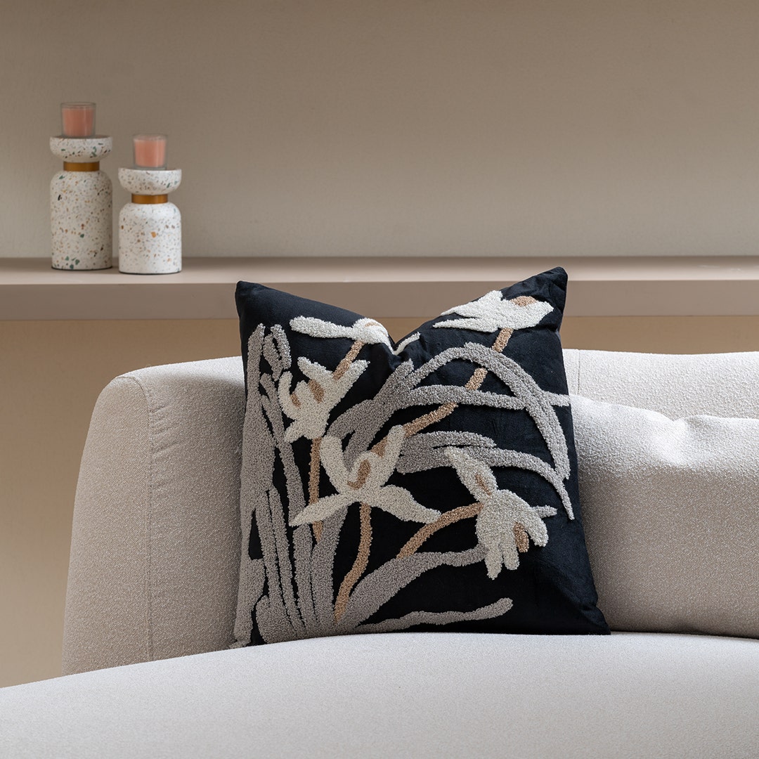 Lyceria Embroidered Cushion -45x45cm