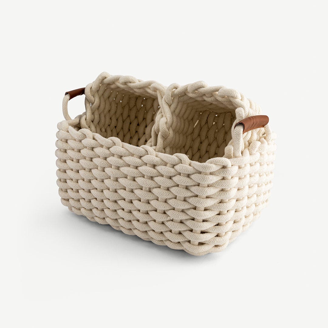 لينا طقم سلة 3 قطع - أبيض