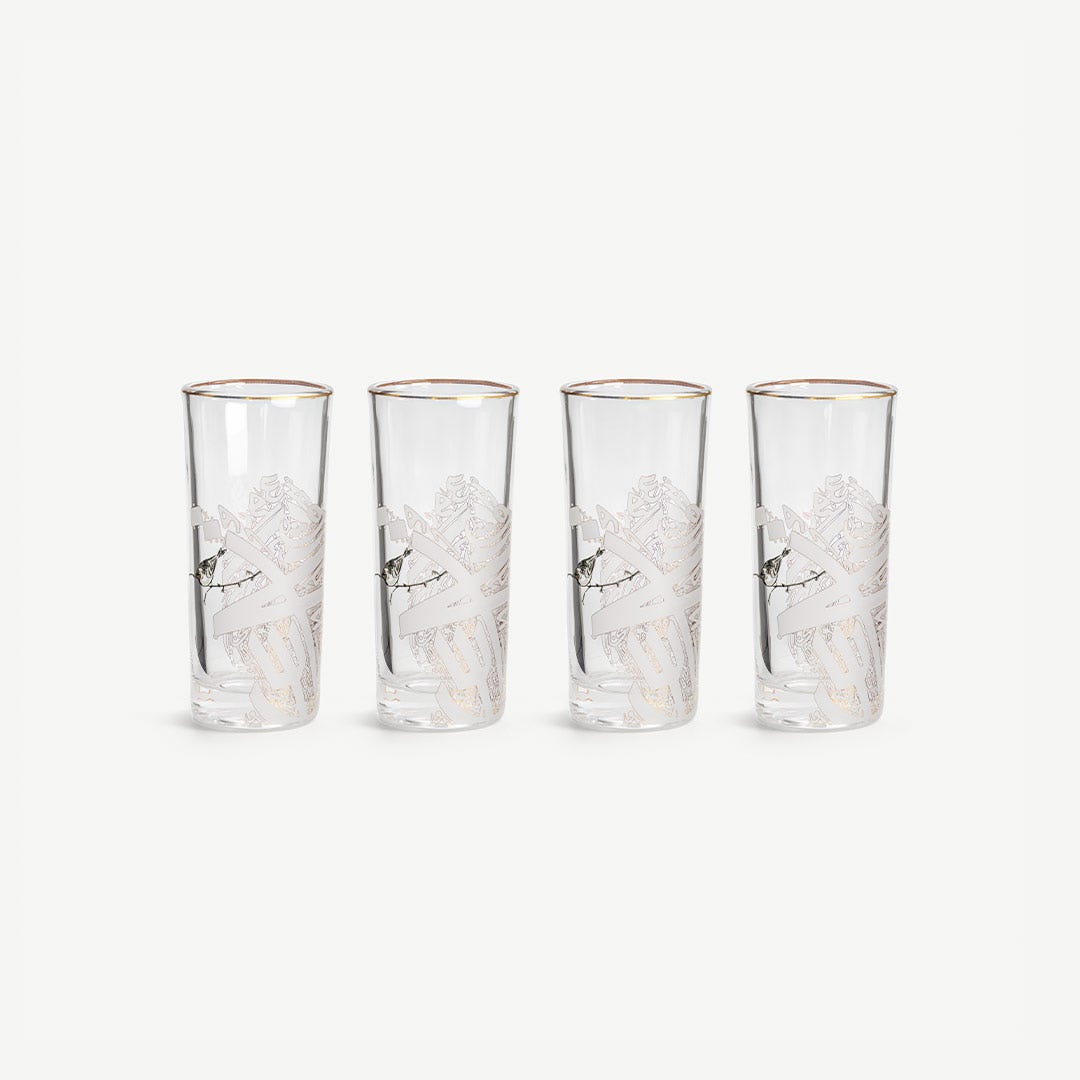 Mahir Glass Set of 4pcs - 210ml