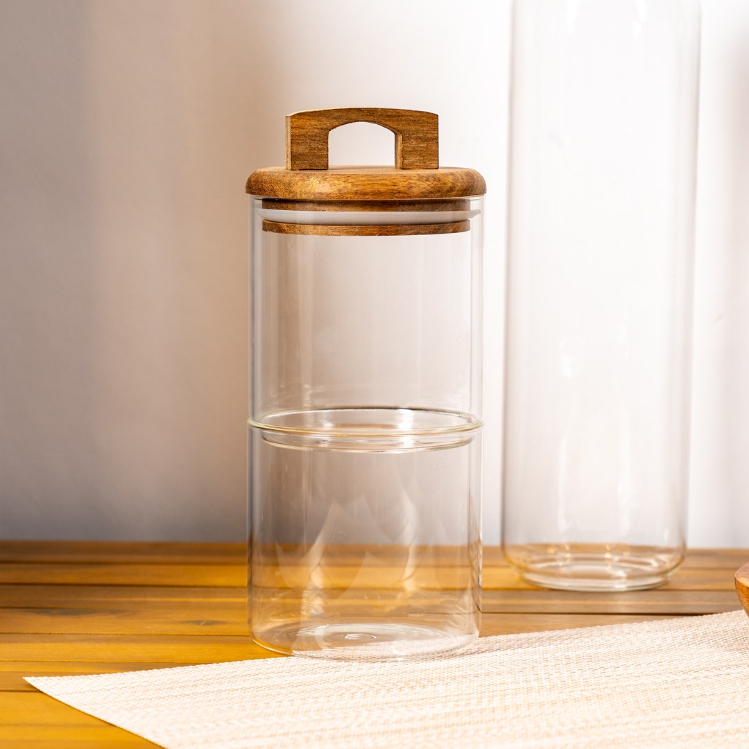 Marakesh Storage Jar Set With Acacia Lid