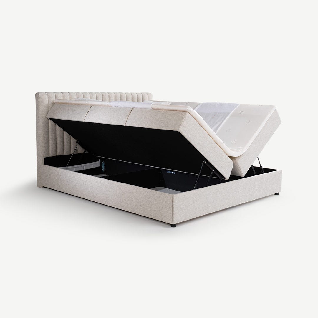 Marlee King Bed 180x200cm Beige