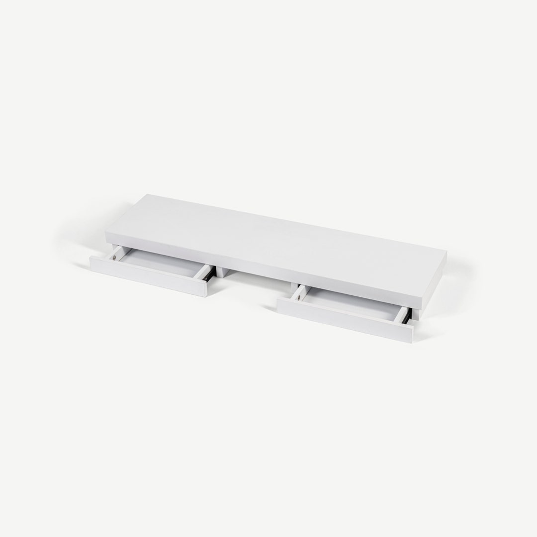 Marzie 1 Drawer Shelf White 60cm