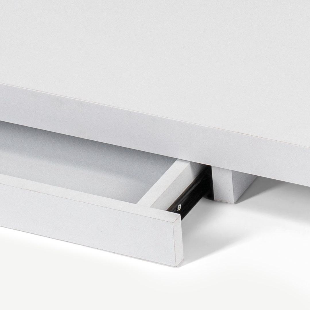 Marzie 1 Drawer Shelf White 60cm