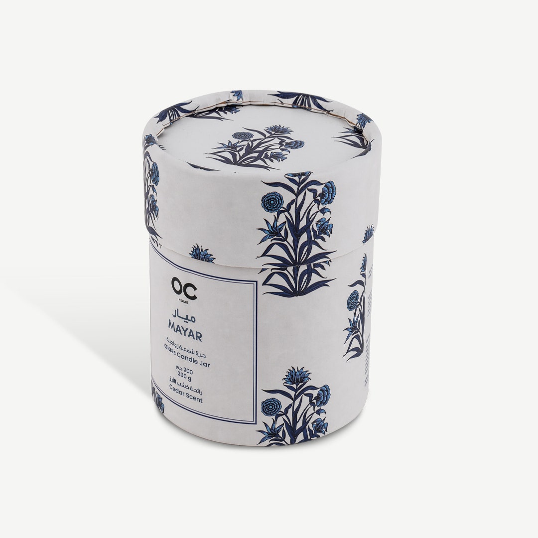 Mayar Glass Candle Cedar Fragrance 200gm