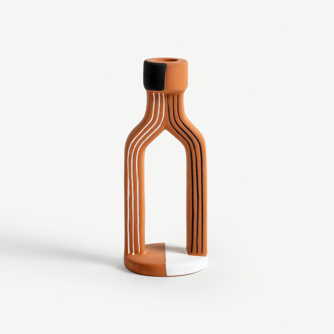 Melanar Hand Painted Candle Holder -21cm