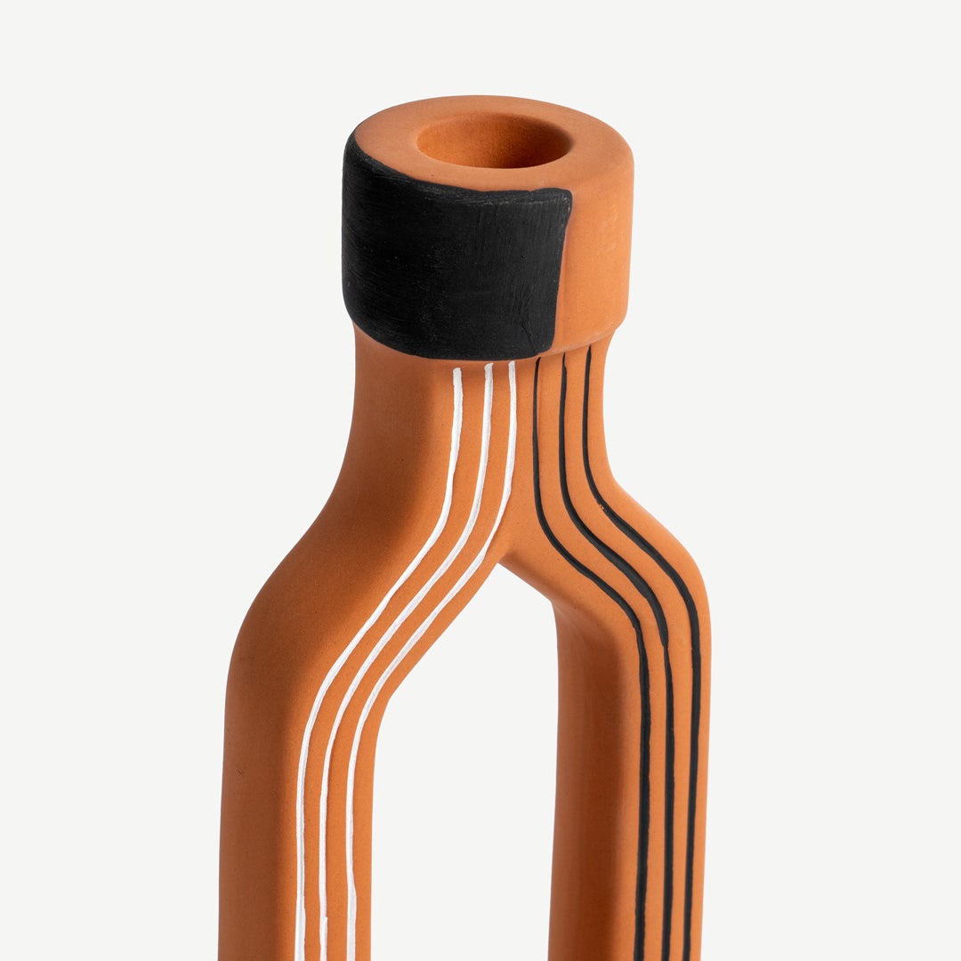 Melanar Hand Painted Candle Holder -21cm