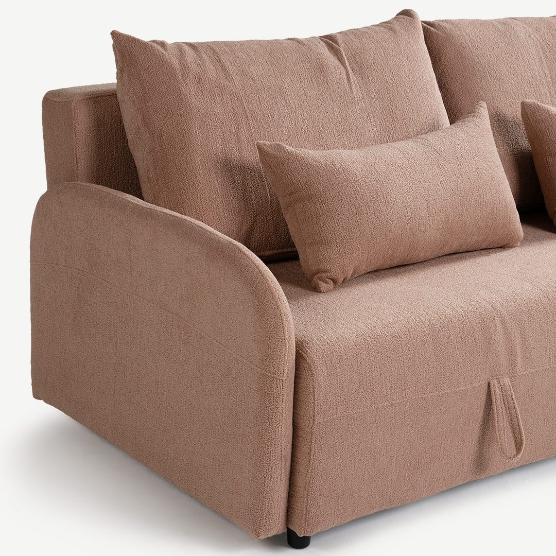 ميلانيا كنبة سرير مقعدين - تراكوتا