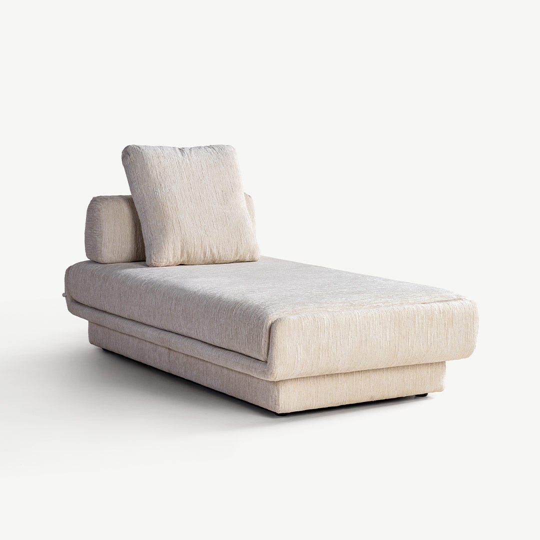 Melen Long Armless Chaise Beige