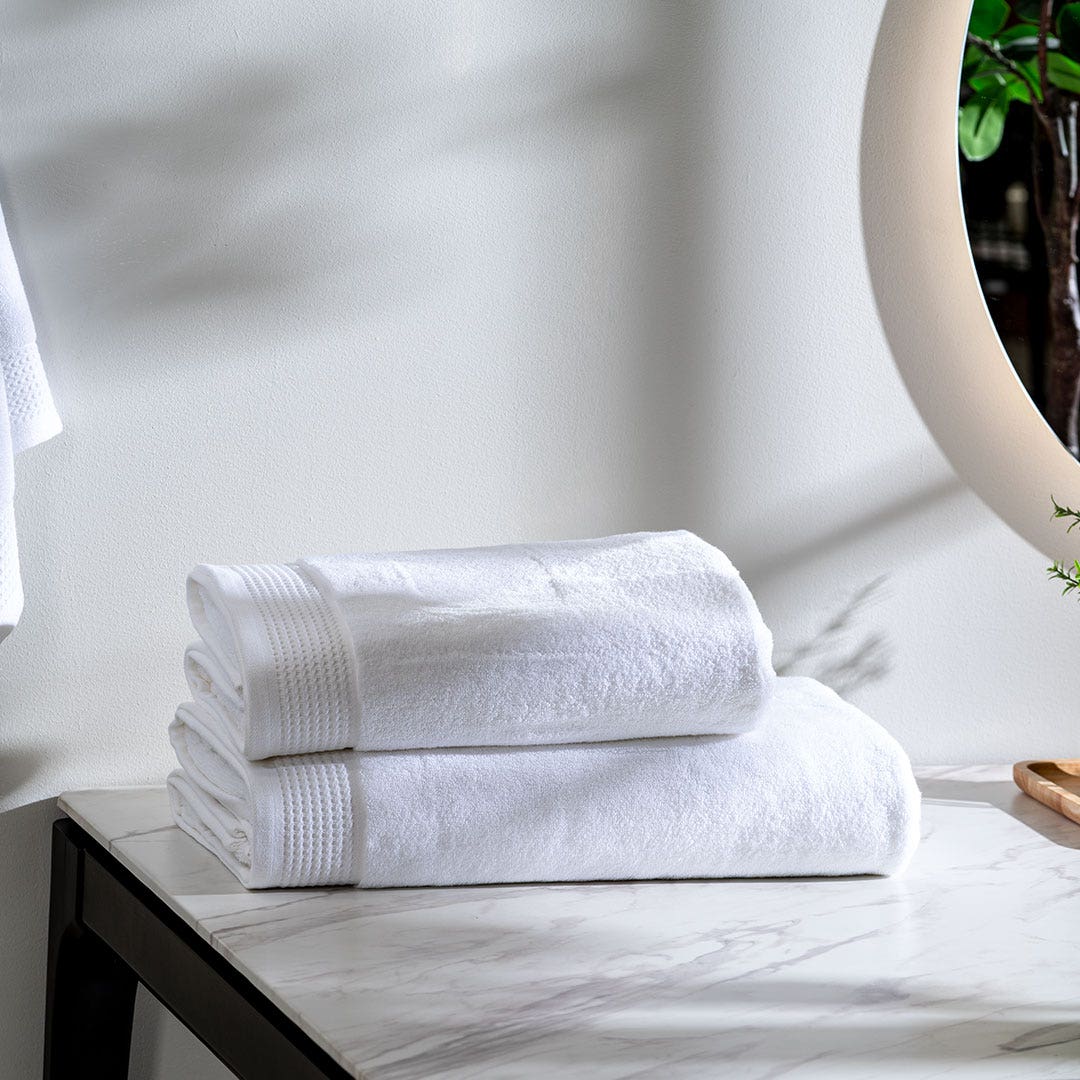 منشفة شاطئ ميليرا أبيض -100×200 سم