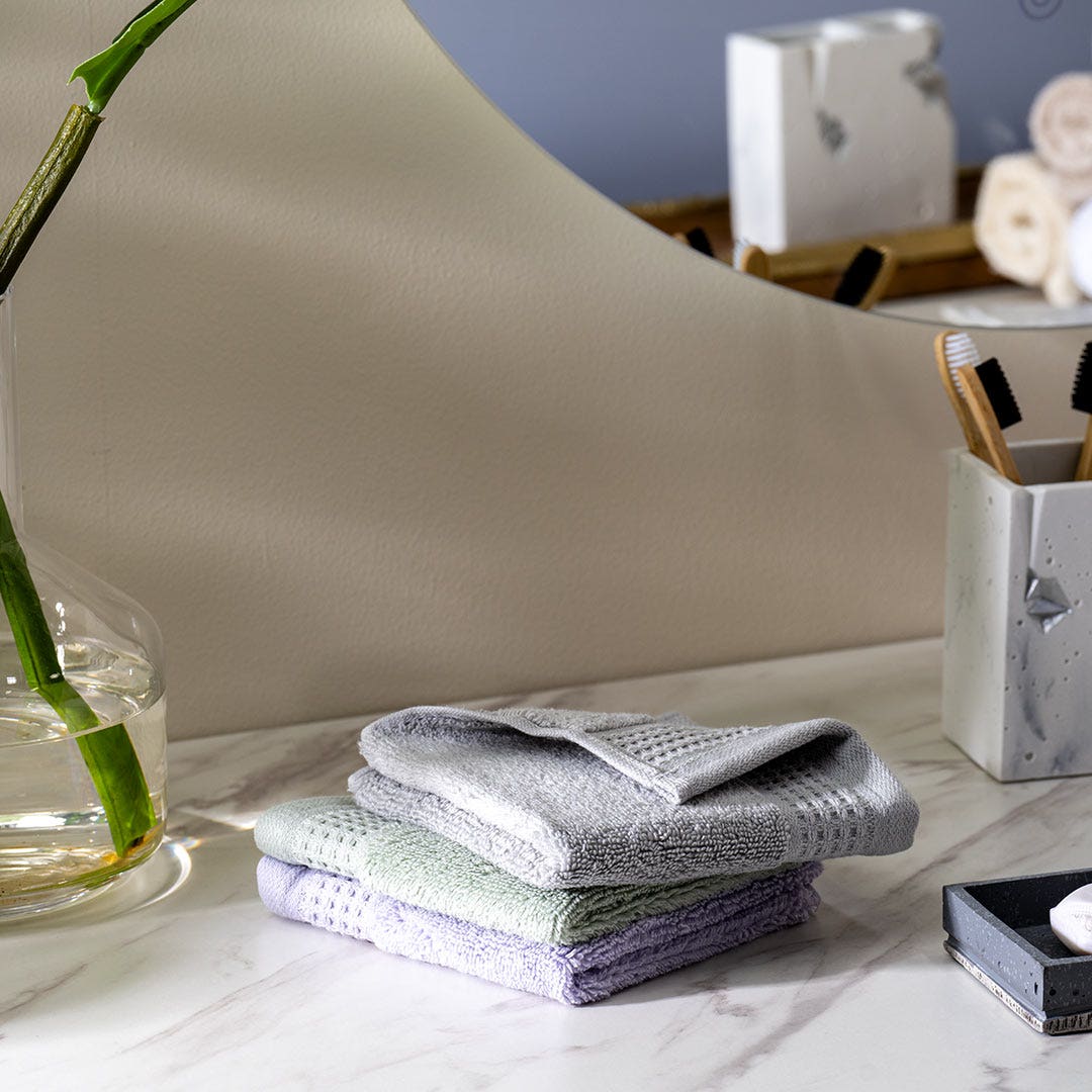 ميليرا منشفة وجه 30×30 سم - رمادي فاتح
