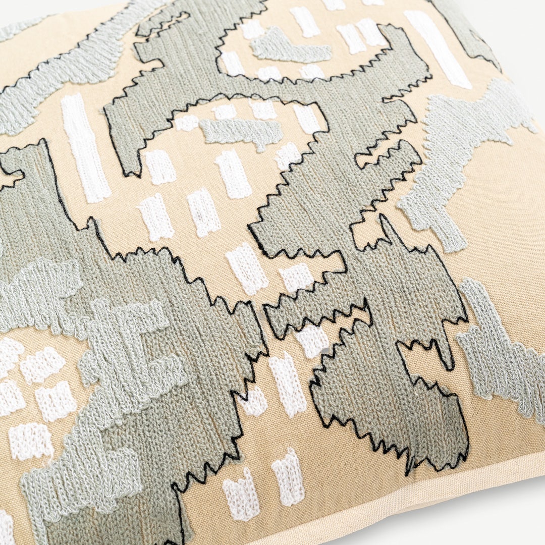 Meraha Embroidered Cushion - 50x50cm