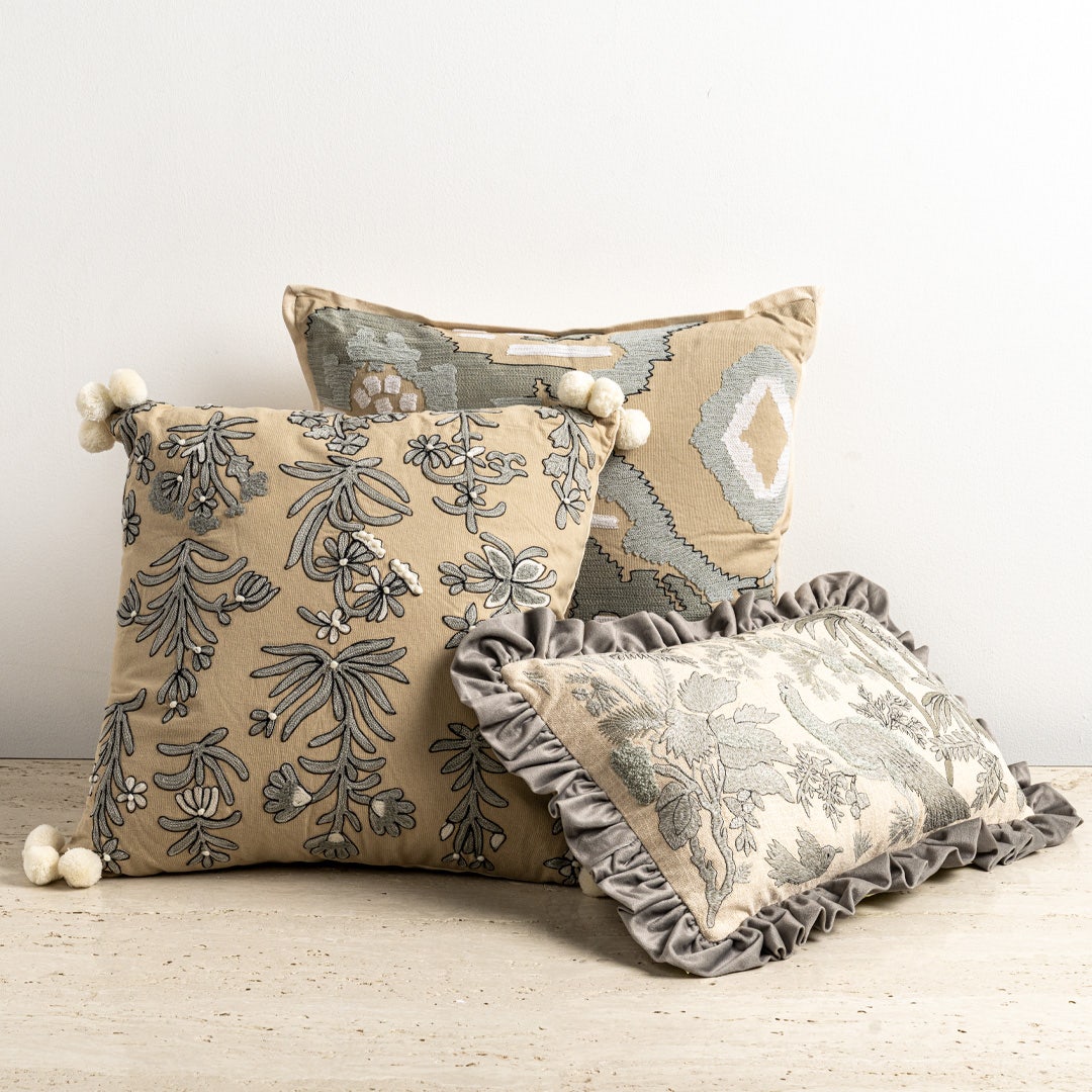 Meraha Embroidered Cushion - 50x50cm