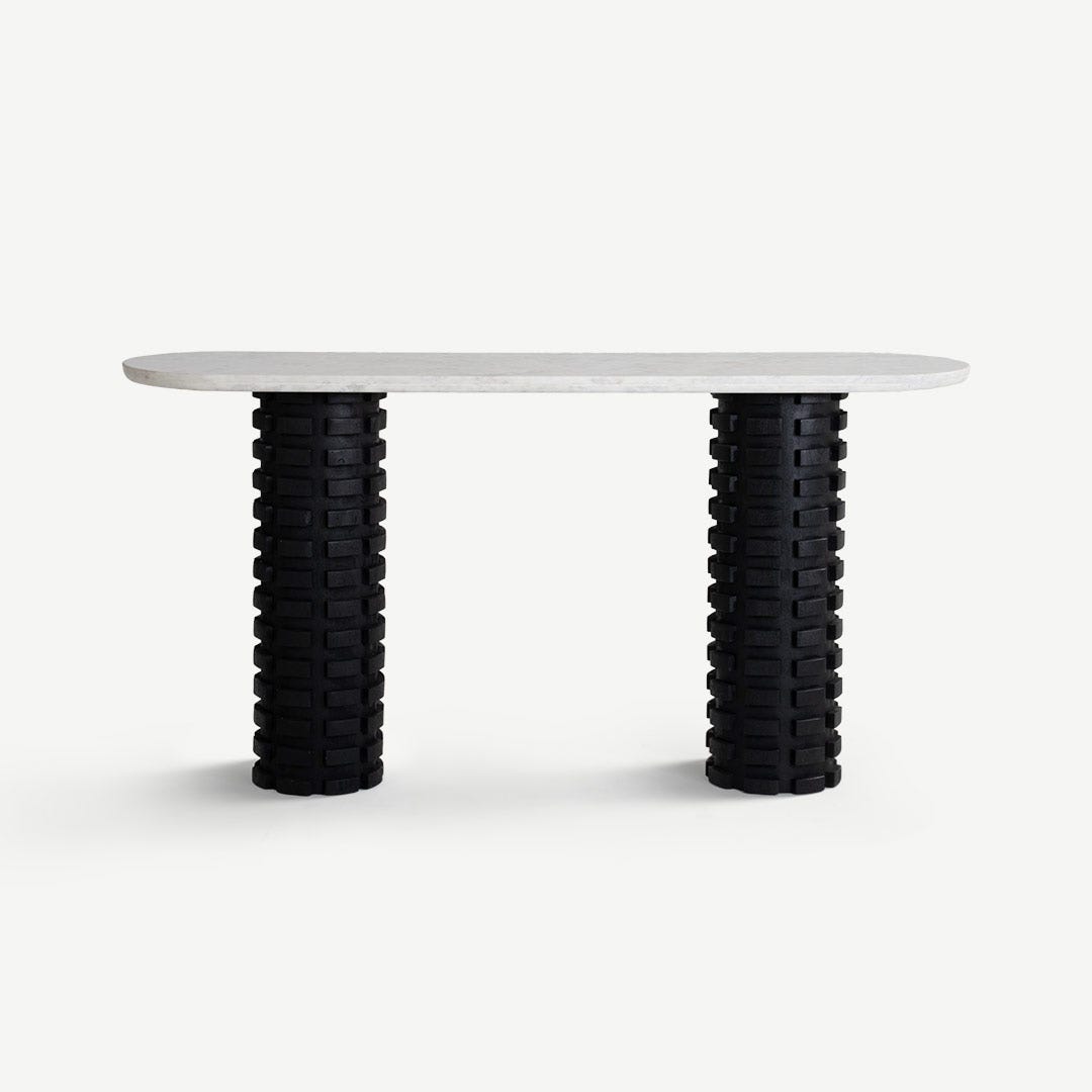 ميرين طاولة كونسول - أبيض