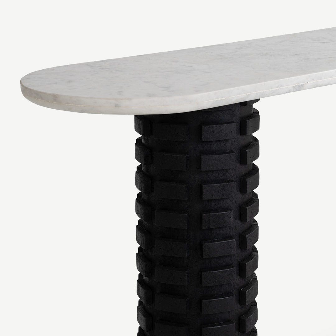 ميرين طاولة كونسول - أبيض