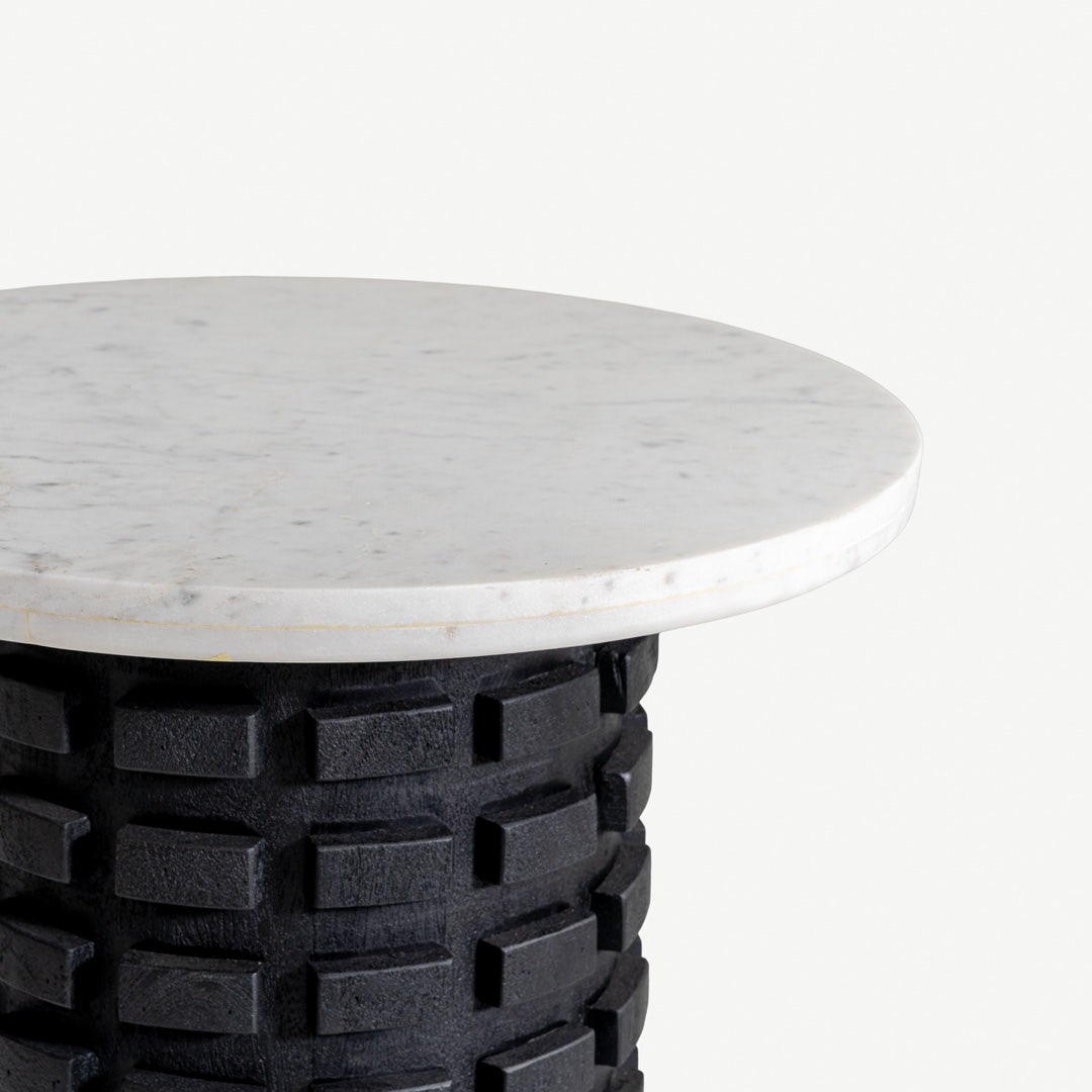 Merien End Table White