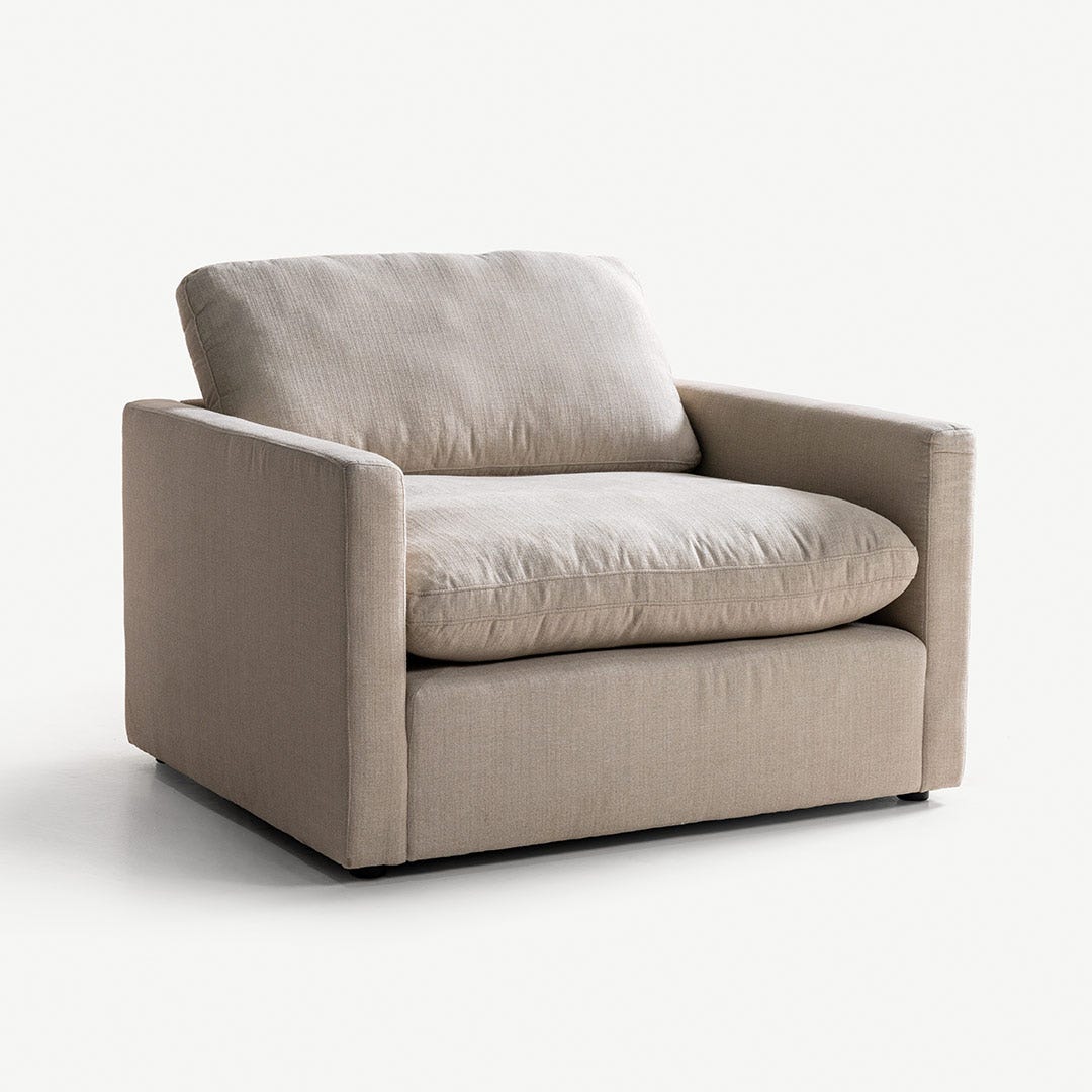Merlani 1 Seater Sofa Ecru