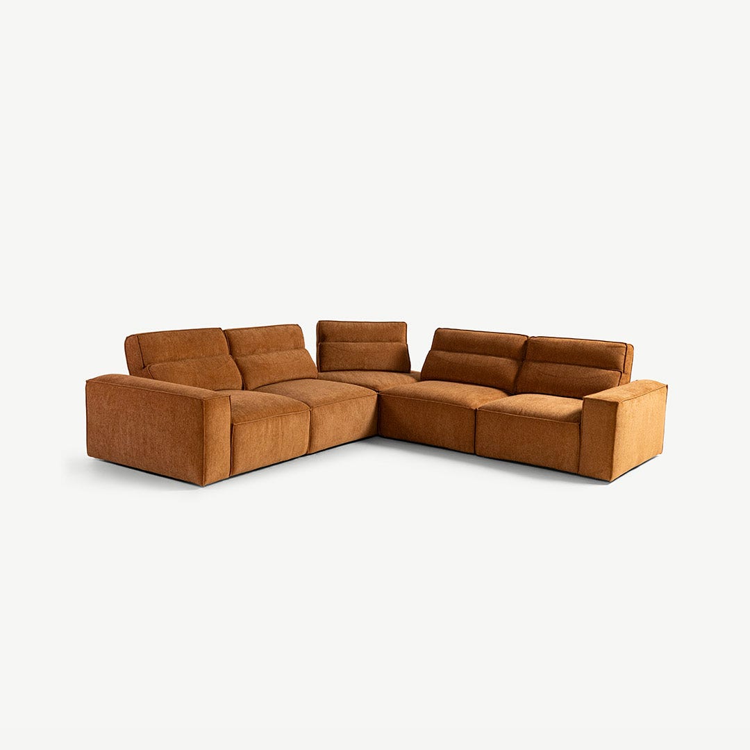 Meroi Corner Sofa Terracotta
