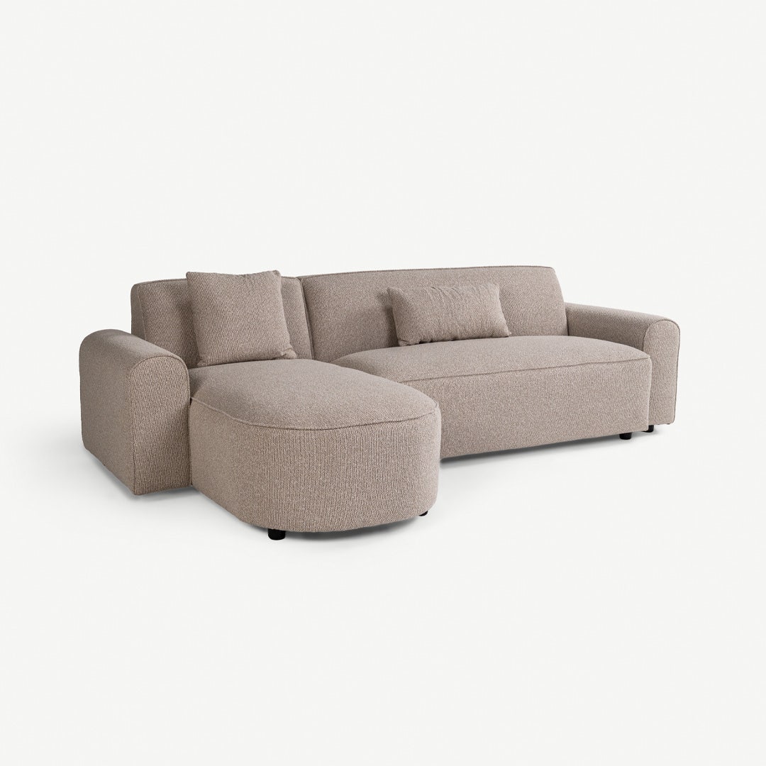 Mersa L Corner Sofa Beige