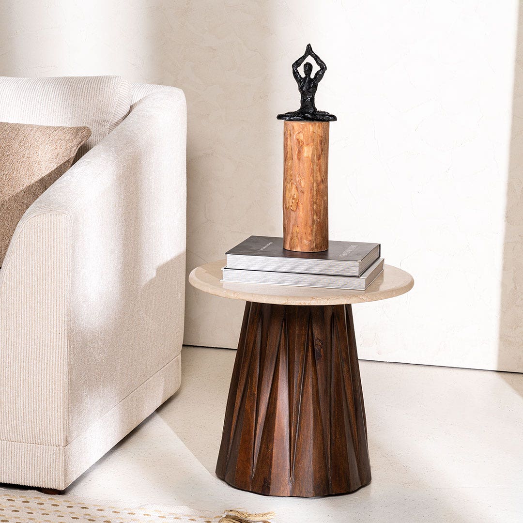 Micah End Table Beige